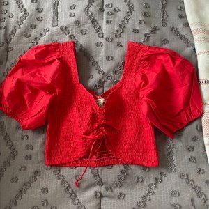 Verge Girl Puff Sleeve Crop Top